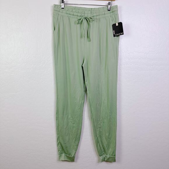 Align Collective Elastic Waist Pull On Jogger Pants Pistachio Green size L NWT - Picture 1 of 10